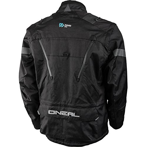 O'Neal | Chaqueta de motocicleta | Enduro Motocross | Material exterior repelente al agua, bolsillos protectores en la espalda, codos y hombros | Baja Racing Jacket | Adultos | Negro | Talla XL