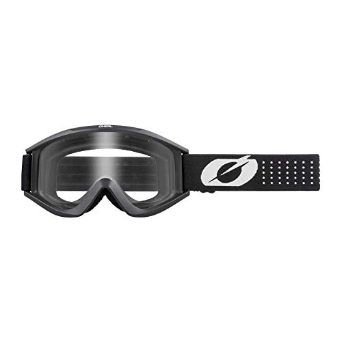 O'Neal | Gafas de ciclismo y motocross | MX MTB DH FR | Lente 3D de 1,2 mm para una máxima claridad, protección contra los rayos UV | Gafas VAULT Solid | Negro Blanco | Talla única