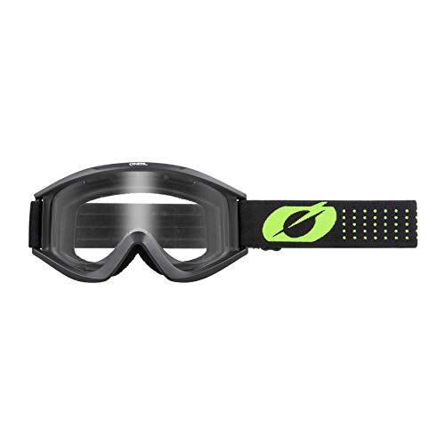 O'Neal | Gafas de Motociclismo y Motocross | MX MTB DH FR | Lente 3D de durable de 1,2 mm para una máxima claridad, protección UV | Gafa VAULT Solid | Negro Amarillo Neón | Talla única