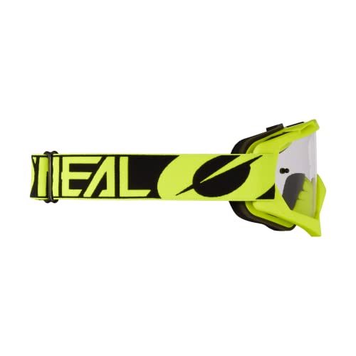 O'Neal | Gafas de Motocross | MX MTB DH FR Downhill Freeride | Lentes 3D de 1,2 mm de Perdurable para la máxima claridad, protección UV | Gafas B-10 | Unisex | Amarillo Neón claro | Talla Única