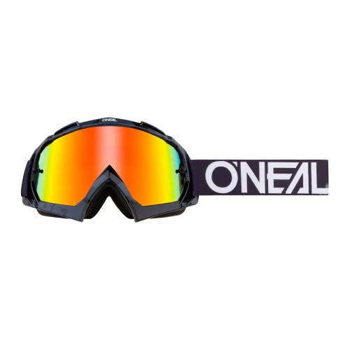 O'Neal | Gafas de Motocross | MX MTB DH FR Downhill Freeride | Lentes 3D de 1,2 mm de perdurable para una mayor claridad y protección UV | Gafas B-10 | Adultos Unisex | Blanco Negro | Talla Única