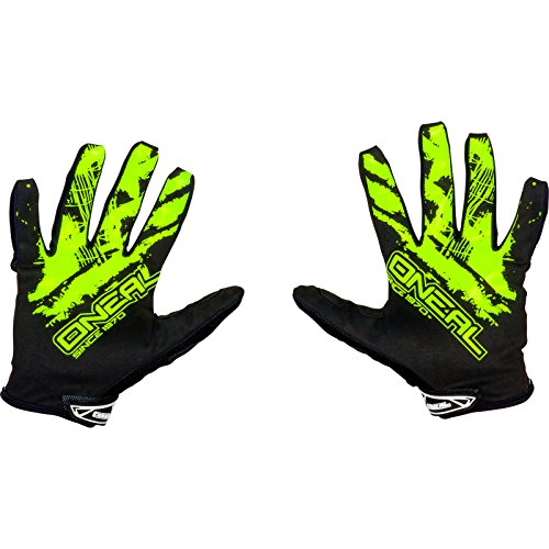 O'Neal Jump Shocker Guantes de Bicicleta, Negro/Amarillo neón, S