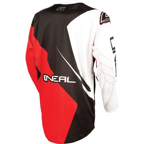 O'Neal | Maillot de Motocross Manga Larga | MX Enduro | Protección Acolchada en los Codos, Cuello en V, Transpirable | Maillot Element Racewear | Adulto | Rojo | Talla XXL