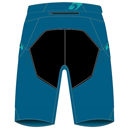 O'Neal | Mountain Bike Shorts | MTB Mountain Bike DH Downhill FR Freeride | Material Impermeable y Transpirable, 100% poliéster | Rockstacker Shorts | Adultos | Azul | Talla 34/50