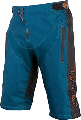 O'NEAL | Pantalones de ciclismo de montaña | MTB Mountain Bike DH Downhill FR Freeride | Material de malla duradera, insertos elásticos | Element FR Shorts Hybrid | Adult | Petrol Orange | Talla 32/48