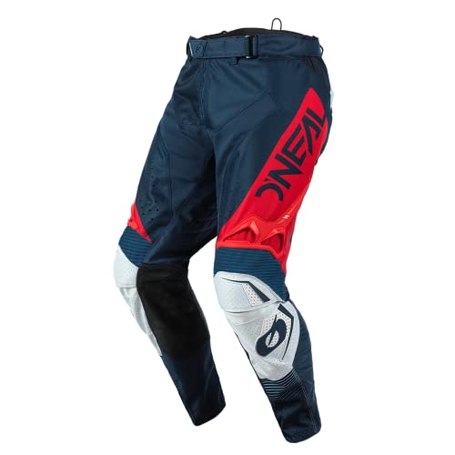 O'Neal | Pantalones de Motocicleta | Enduro Bike | diseño aerodinámico y Ligero, piernas sin puño, Forro de Malla Permeable al Aire| Hardwear Pants Surge | Adultos | Azul Rojo | Talla 38/54