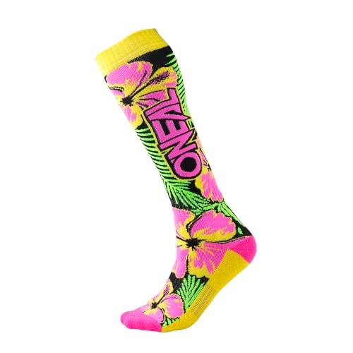 O'Neal Pro MX Calcetines, Unisex-Adult, Yellow/Green/Pink, Einheitsgröße
