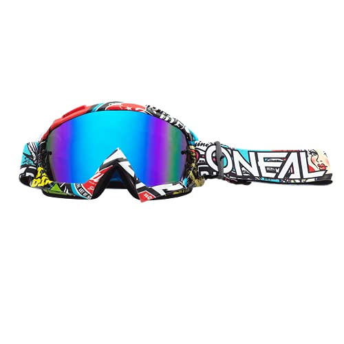 O'NEAL | Repuestos de gafas de Motocross | Enduro de motocicleta | Diseño de marco moderno, lente de alta calidad de 1,2 mm 3D, 100% de protección UV | Radio de la gafa B10 | Crank Multi | Talla única