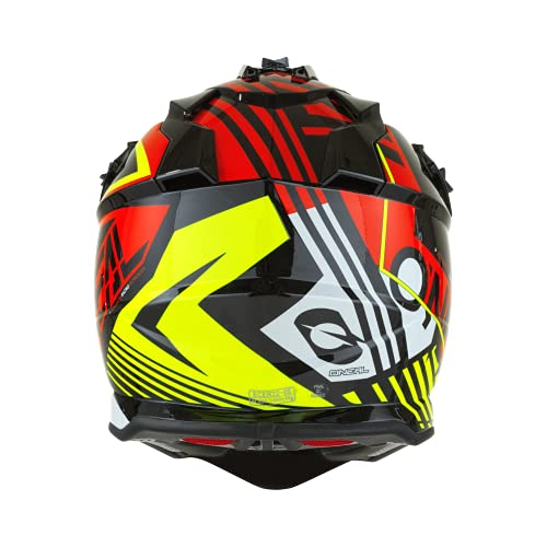 O'Neal Rush Casco MX, Unisex Adulto, Rojo/Amarillo Fluorescente, XS