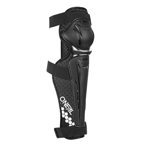 Oneal Trail FR Carbon Look Knee Guard Black/White L Protecciones MX Motocross, Adultos Unisex