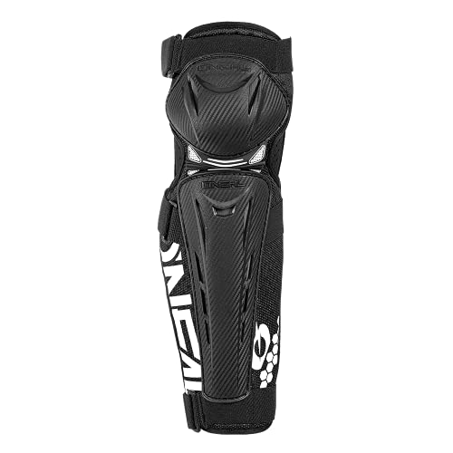 Oneal Trail FR Carbon Look Knee Guard Black/White L Protecciones MX Motocross, Adultos Unisex