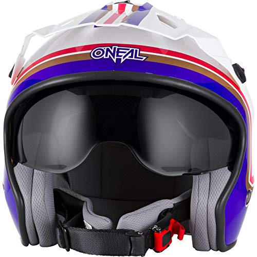 Oneal Volt Helmet ROTHMANS White/Purple/Red S (55/56cm) Casco Moto MX-Motocross, Adultos Unisex