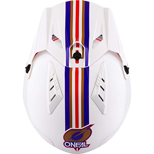 Oneal Volt Helmet ROTHMANS White/Purple/Red S (55/56cm) Casco Moto MX-Motocross, Adultos Unisex
