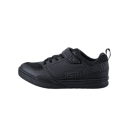 O'Neal | Zapatillas de Bicicleta | MTB Downhill Freeride | Suela Compatible con la Placa de Pedal SPD, PU Durable y Ligera, respiraderos | Zapatilla SPD Flow | Adultos | Negro | Talla 36