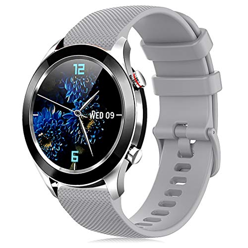 Onedream Correa Compatible para Garmin Vivoactive 4S Vivomove 3S, Pulsera de Repuesto Band Deportivo Correas del Reloj Silicona Accesorios 18mm para Hombre y Mujer, Gris (Sin Reloj)