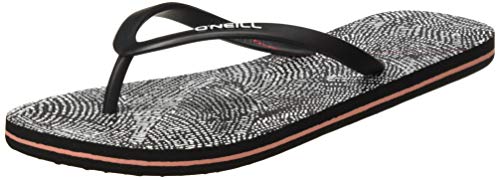 O'Neill 9A9518_36 Chanclas, Mujer, Black White, 36