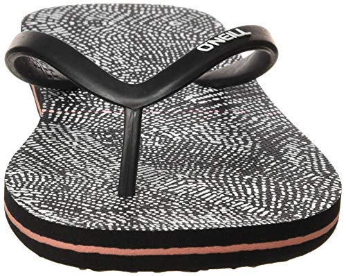 O'Neill 9A9518_36 Chanclas, Mujer, Black White, 36