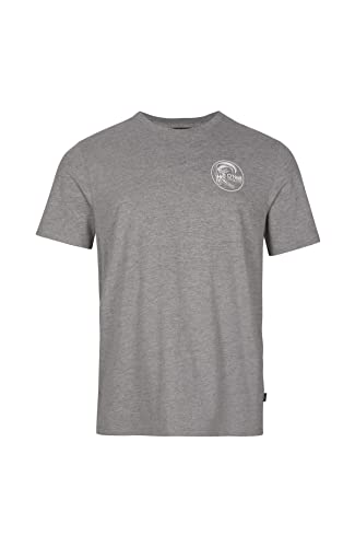 O'NEILL Circle Surfer T-Shirt, Casual Logo Camiseta, Cuerpo A Cuerpo De Plata, Extra-Large para Hombre