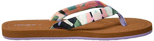 O'Neill Fw Woven Strap Chanclas, Mujer, White Green, 36