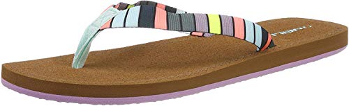 O'Neill Fw Woven Strap Sandals, Chanclas Mujer, Verde (Green AOP W/Pink or Purple 6940), 36 EU