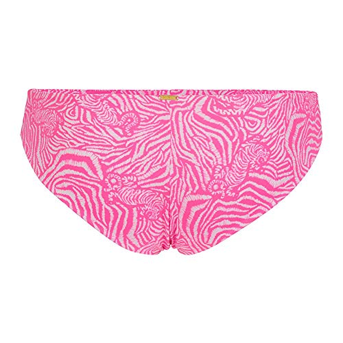 O'NEILL Parte Inferior de Bikini para Mujer, Mujer, Parte Inferior de Bikini, 1A8438, Estampado Blanco con Rosa, 40