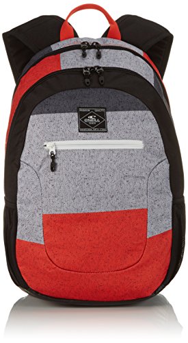 O'Neill Rucksack AC Ledge Backpack - Mochila Unisex, Color Multicolor (Black AOP Red), Talla 21 x 30 x 46 cm, 30 litros