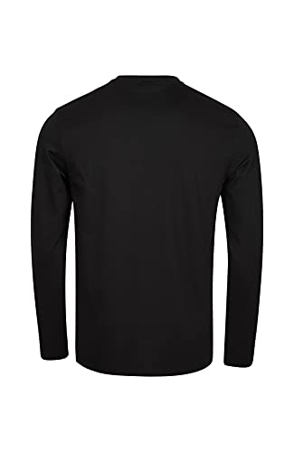 O'NEILL Surf State Longsleeve T-Shirt Langarmshirt mit Collegeprint Camiseta, Negro, Large para Hombre
