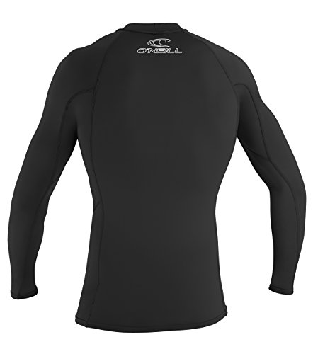 ONEILL WETSUITS Camiseta de Surf para Hombre Basic MusicSkins L/S Crew Rash, Hombre, Basic Skins L/S Crew, Negro, Medium