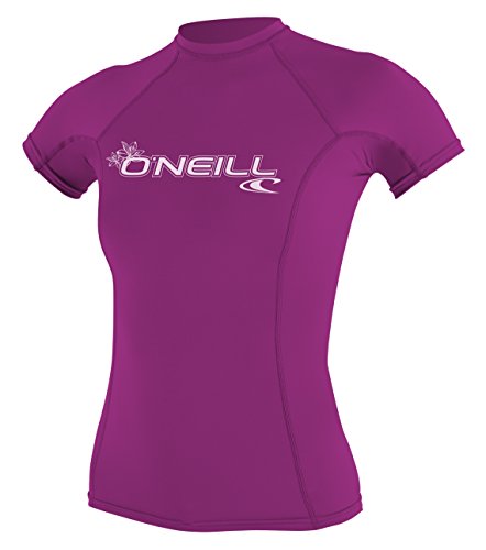 ONEILL WETSUITS O'Neill - Camiseta de Neopreno para Mujer con protección UV, Manga Corta, Cuello Redondo Rosa Fox Pink Talla:Medium