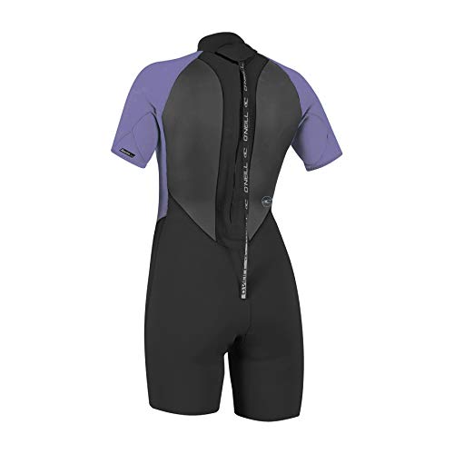 O'Neill Wetsuits Reactor II 2mm Back Zip Spring Wetsuit Traje húmedo, Mujer, Negro/Niebla, 32