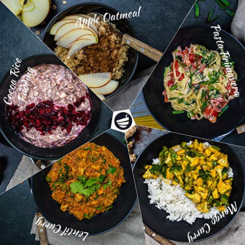 ONESTEPMEAL Combo de comidas vegetarianas para mochileros - 5 bolsitas de comida liofilizada para camping - Suministro de alimentos de emergencia para la supervivencia