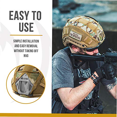 OneTigris - Funda Protectora para Casco táctico, Cubierta para Casco Militar para L/XL Ops de Core Fast PJ Casco