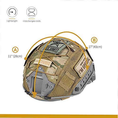 OneTigris - Funda Protectora para Casco táctico, Cubierta para Casco Militar para M/L Ops de Core Fast PJ Casco