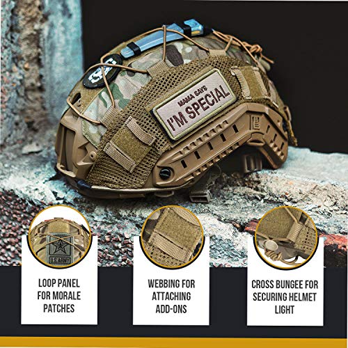 OneTigris - Funda Protectora para Casco táctico, Cubierta para Casco Militar para M/L Ops de Core Fast PJ Casco