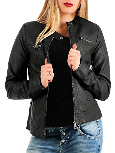 Only Bandit PU Biker Chaqueta, Negro (Black C N 010), 34 (XS) para Mujer