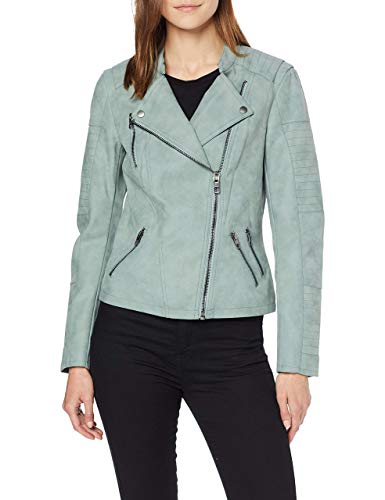 ONLY ONLAVA Faux Leather Biker OTW Noos Chaqueta, Grün (Chinois Green Chinois Green), 38 para Mujer