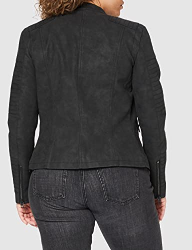 ONLY Onlava Pu Biker Otw Noos - Chaqueta para mujer, color negro, talla 42