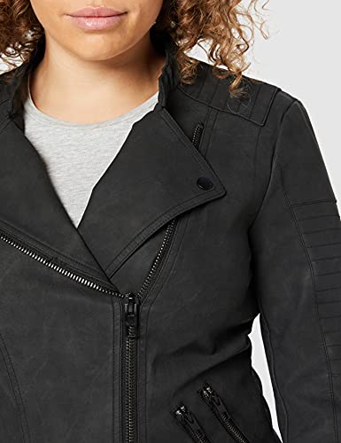 ONLY Onlava Pu Biker Otw Noos - Chaqueta para mujer, color negro, talla 42