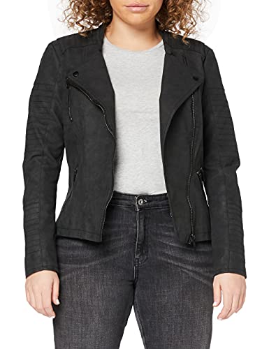 ONLY Onlava Pu Biker Otw Noos - Chaqueta para mujer, color negro, talla 42