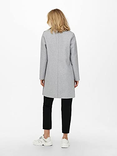 Only Onlcarrie Bonded Coat Otw Noos Abrigo, Light Grey Melange, XL para Mujer