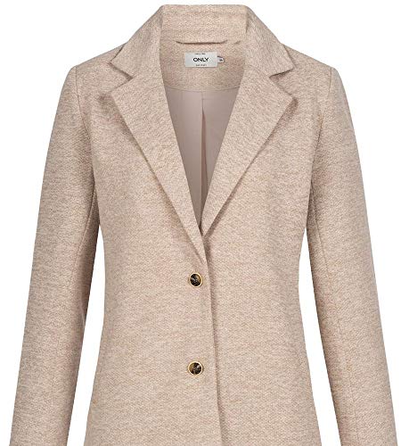 Only Onlcarrie Life Mel Coat Otw Noos Abrigo de Mezcla de Lana, Etherea/Detail:Melange, 36 para Mujer