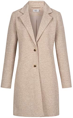 Only Onlcarrie Life Mel Coat Otw Noos Abrigo de Mezcla de Lana, Etherea/Detail:Melange, 36 para Mujer