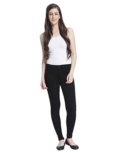 Only onlRAIN REG Skinny Jeans CRY6060 Noos Vaqueros, Negro (Black Denim), 38 /L30 (Talla del Fabricante: Medium) para Mujer