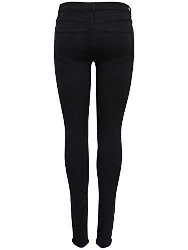 Only onlRAIN REG Skinny Jeans CRY6060 Noos Vaqueros, Negro (Black Denim), 38 /L32 (Talla del Fabricante: Medium) para Mujer