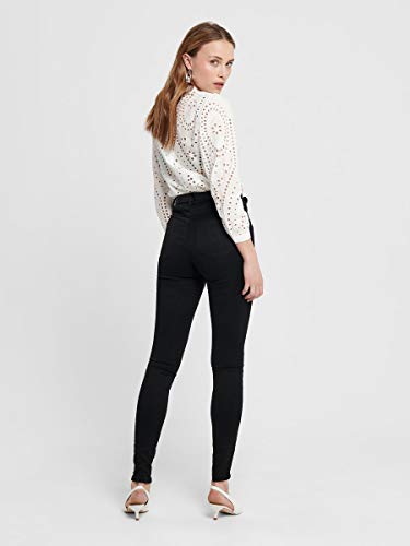 ONLY Onlroyal High SK Pim600 Noos 15093134 Jeans, Negro (Black), M/32L para Mujer