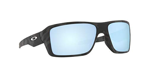 OO9380 Double Edge Sunglasses, Matte Black Camo/Prizm Deep Water Polarized, 66mm
