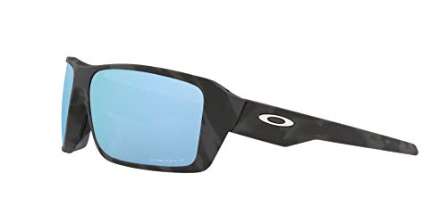 OO9380 Double Edge Sunglasses, Matte Black Camo/Prizm Deep Water Polarized, 66mm