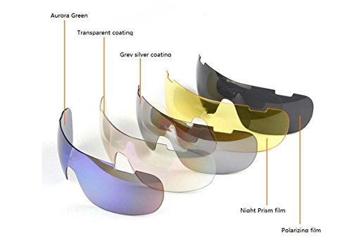 opel-r elegante exterior bici en gafas de sol polarizadas TR90 – Material resistente al impacto gafas de sol Para Ciclismo/Deportes//Contiene Lentes de cinco, bright black