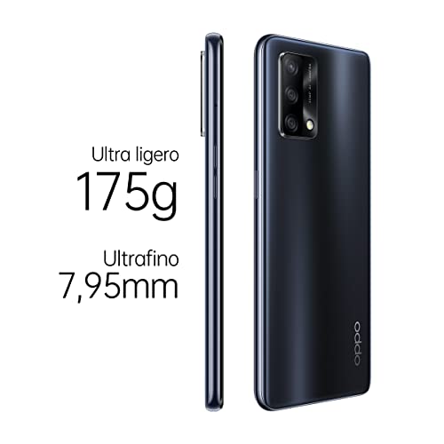 OPPO A74 - Smartphone 128GB, 6GB RAM, Dual SIM, Carga rápida 33W - Negro