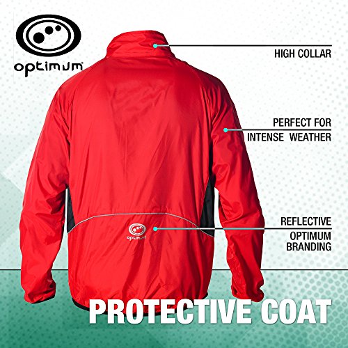 OPTIMUM Chaqueta para Hombre Hawkley Cycling Stowaway, Rojo, pequeña, Unisex-Adult, Small